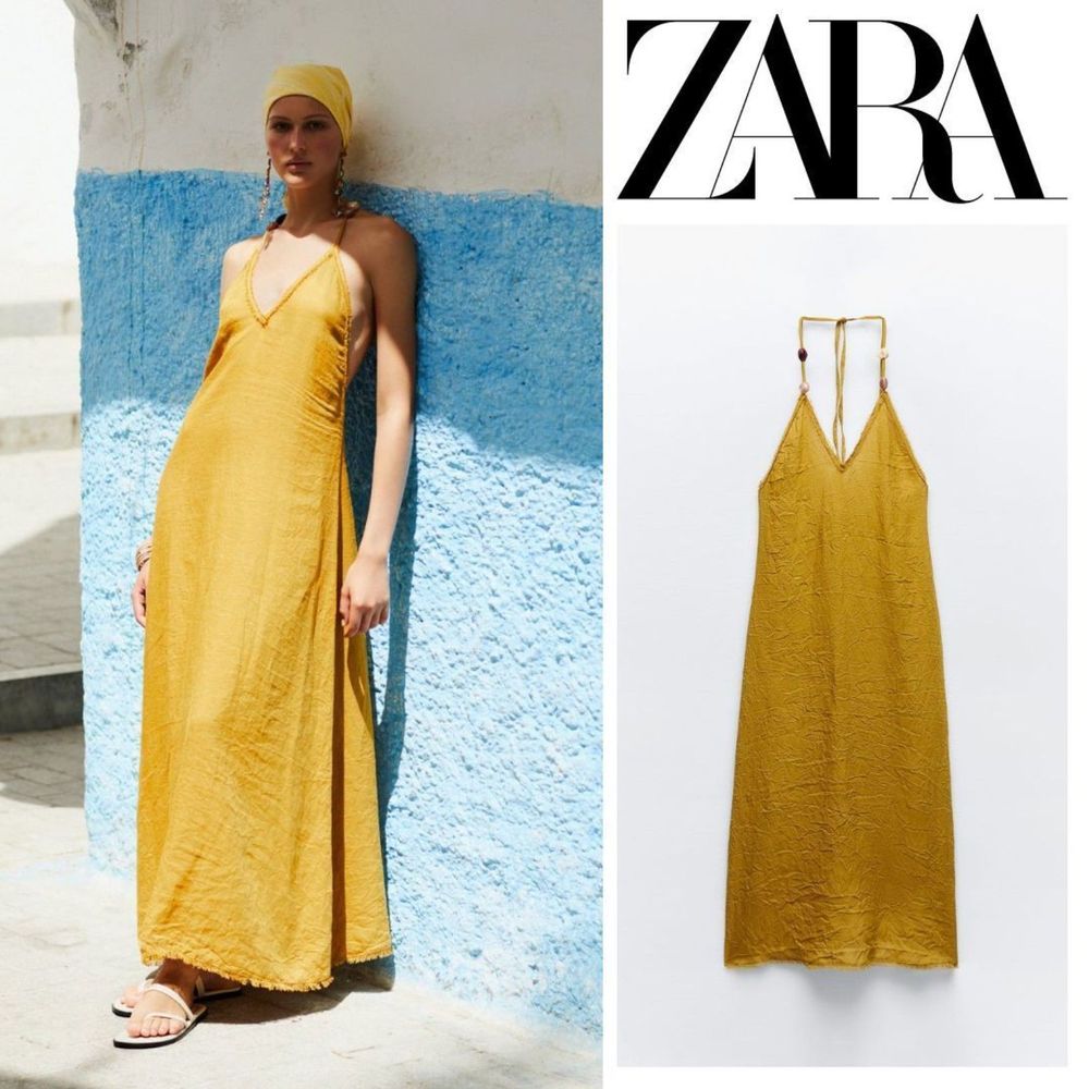 ZARA WRINKLE LOOK RUSTIC DRESS